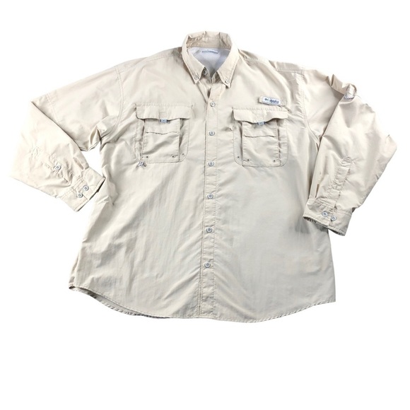 Columbia PFG Long Sleeve UPF Vented Tactical Fishing Shirt - Picture 1 of 11